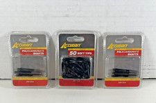 2X NEW SEALED Accudart Polycarbonate Shafts 3pk 2BA Size  50Pk Soft Tips 2BA
