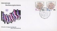 United Nations 417-418 FDC International Conference on Population