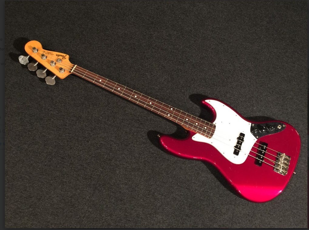 Electric Bass Guitar FenderJapan JB62-75US OCR/R Jazz Red