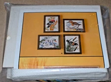 "Summer Birds" 4 Designs - Cross Stitch Kit NIP Swans, Woodpecker ++
