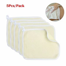 5pcs Exfoliating Face Body Wash Cloth Towel Soft-Weave Scrub Towel Cloth New