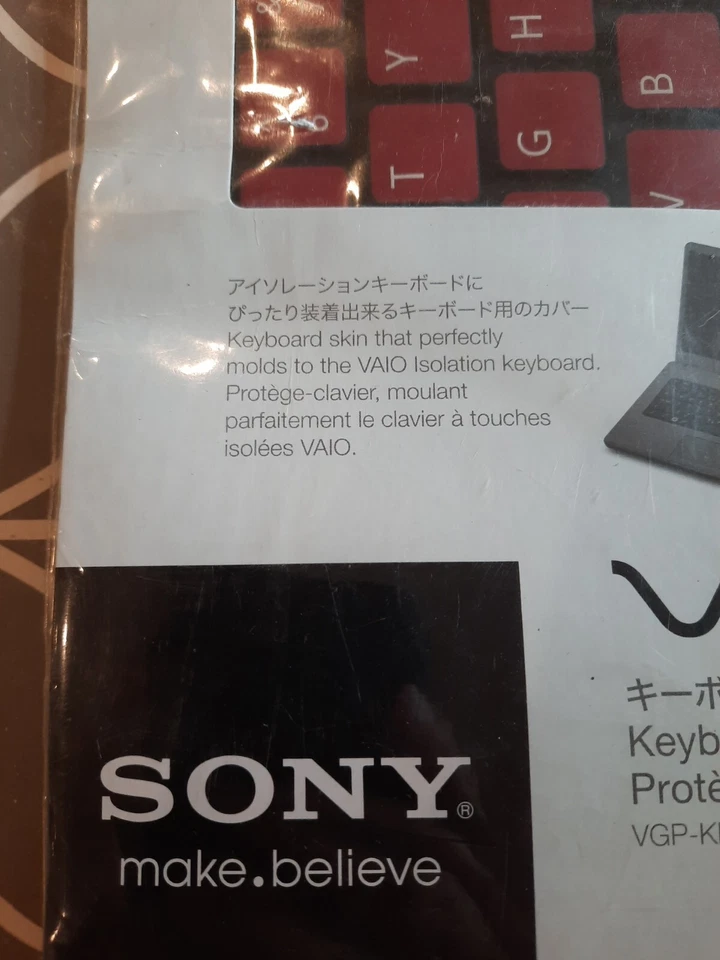 Genuine SONY Keyboard Skin Protector VGP-KBV6 Sony VAIO LAPTOP NEW IN PACKAGE - Image 3 of 4
