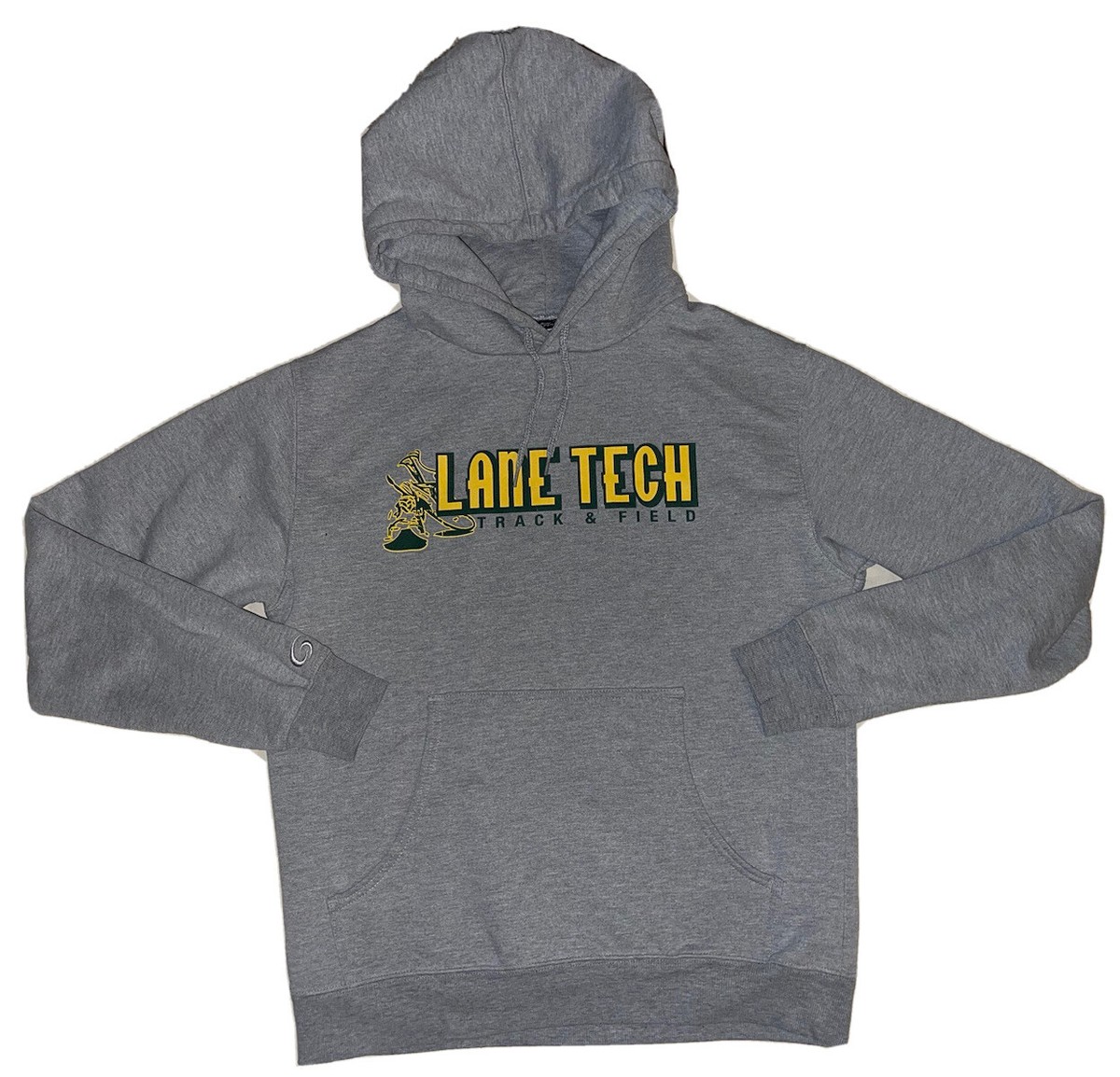 スウェット・トレーナー LANE TECH SWEATSHIRT VTG Lane Tech High School Chicago Gray Track & Field Hoodie