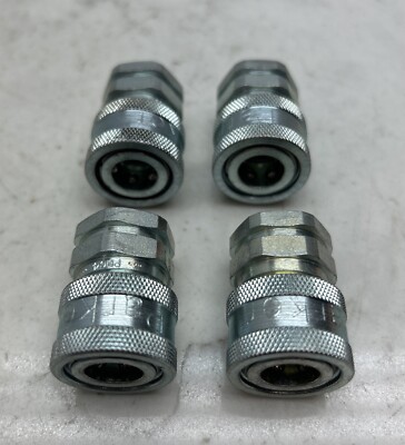 4 Pack Parker Quick Connect Socket 1/4'' x 1/4''-18 Max Psi 6500  PHC4-4FJF