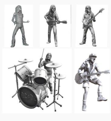 1/18 AC/DC FULL BAND (Angus Helmet) UK