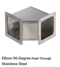 NVENT HOFFMAN F66WE90SS Feed-Through Wireway, Stainless Steel 90-Deg Elbow 15590