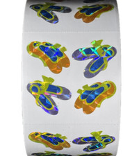 400 Ballet Shoes Stickers in roll of 100 modules 2"x2" . Each Sticker 1" RPZ6500