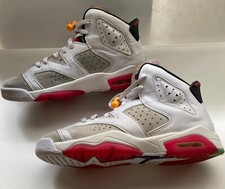Nike Air Jordan 6 Retro Hare GS Neutral Grey White Size 7Y 384665 062