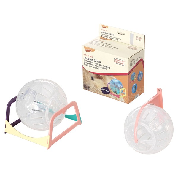 Europet Bernina Joggingball 3In1 FüR Hamster, 17 Cm, Inkl. Stativ, Aktivieren!-image