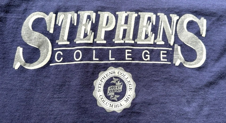 VTG 90s Stephens College T Shirt Sz M Made in USA Short Sleeve Gear Sport Tee - Image 2 of 4