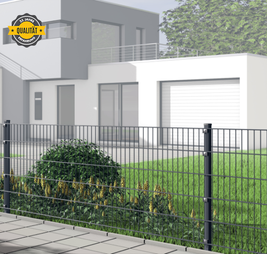 Doppelstabmattenzaun 10m X 1 83m Anthrazit Zaun Gartenzaun Metallzaun Gunstig Kaufen Ebay