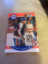 1990-91 Pro Set Jets Hockey Card #334 Teppo Numminen RC