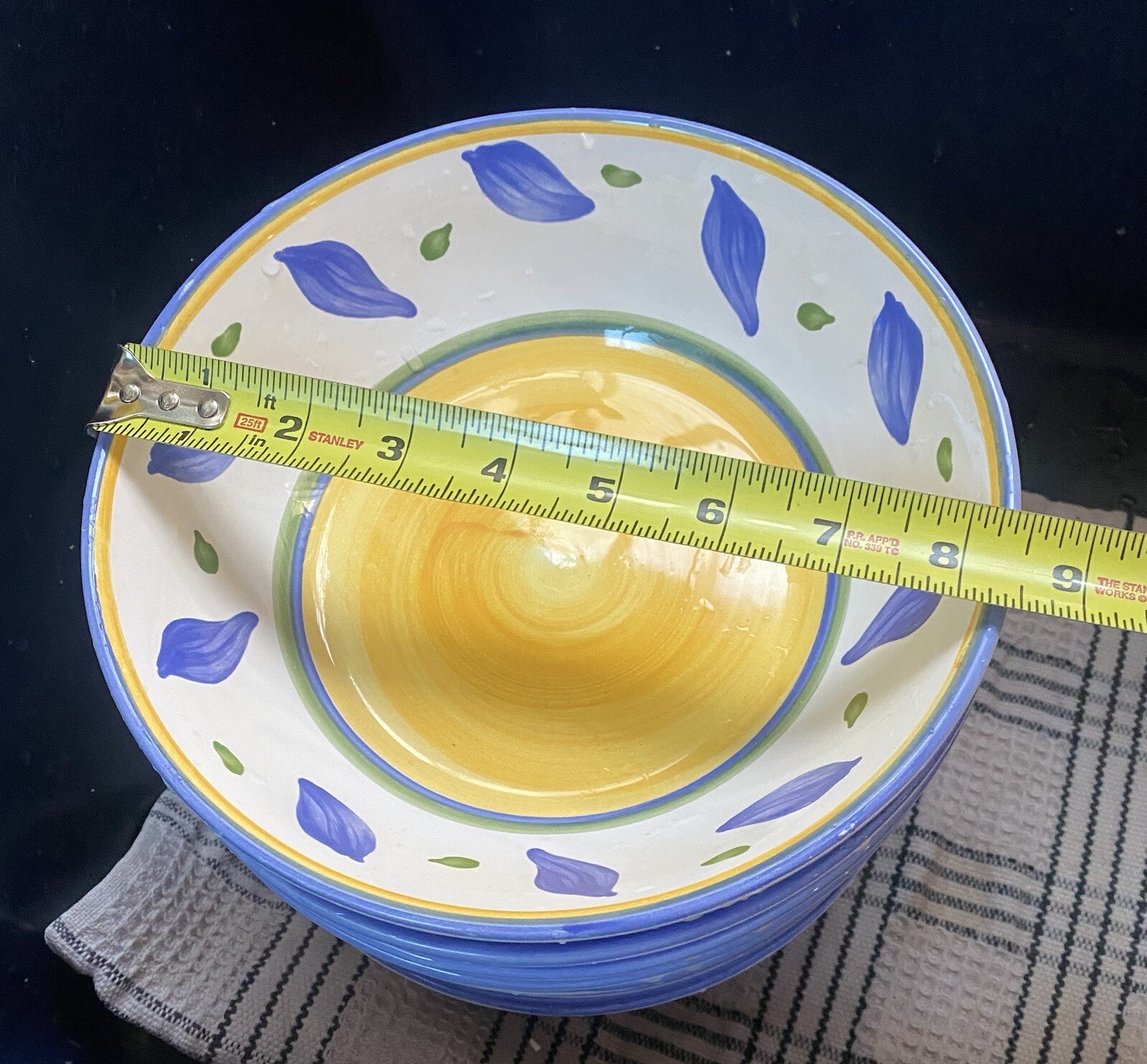 WILLIAMS SONOMA ☆ Tournesol (Portugal) 81/2" Pasta / Soup Bowls ☆ Set