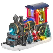 Santa LED Light Up Vintage Express Railway Train Scene Christmas Xmas Tree Decor