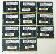 APACER 71.84361.110, 256MB UNB PC100 CL2 RAM CHIPS, LOT OF 11