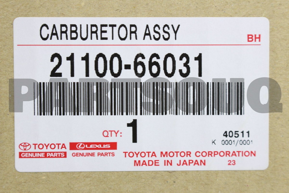 2110066031 Genuine Toyota CARBURETOR ASSY 21100-66031 | eBay