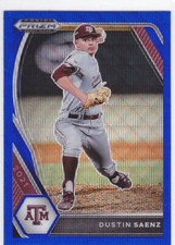 2021 Panini Prizm Draft Picks #PDP112 Dustin Saenz Blue Rookie