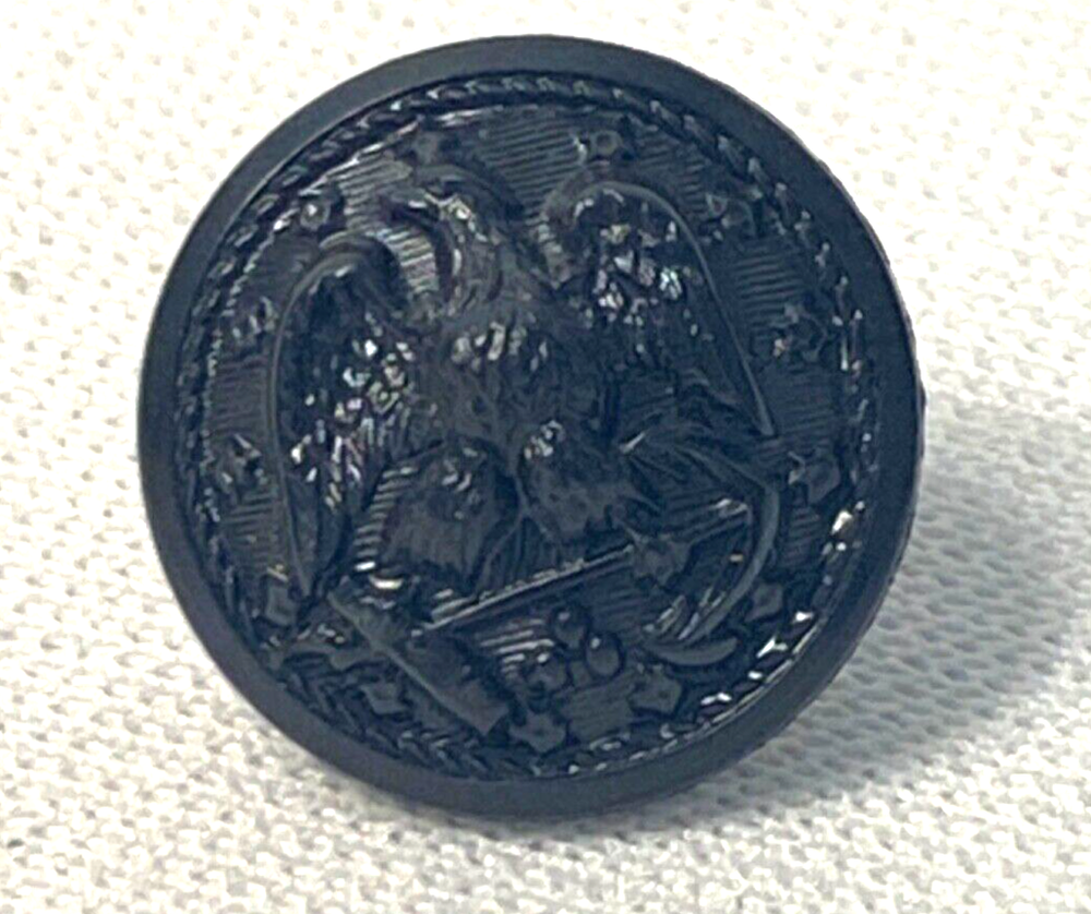 Vintage U.S. Navy 3/4-Inch Black Button Unknown Maker  