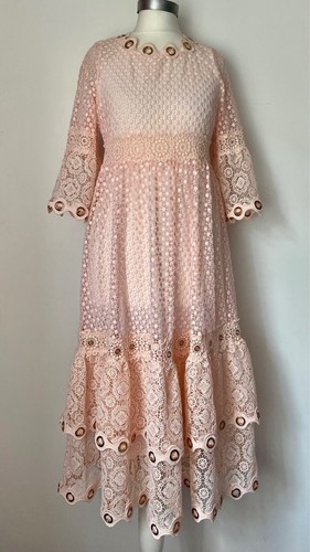 MAJE LACE STUDDED MIDI DRESS 2 UK 8 / 10 USED ONCE IN SHOOT