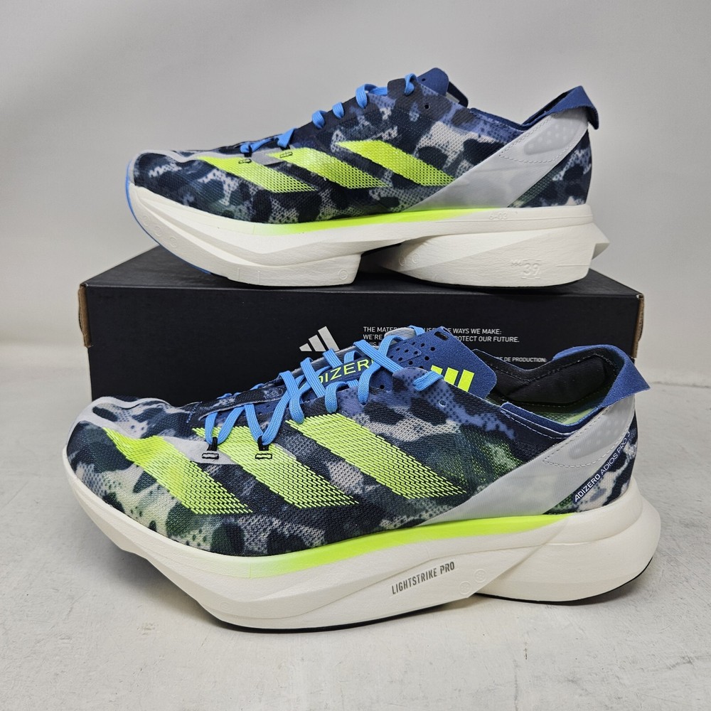 Mens Adidas Adizero Adios Pro 3 M Elite Running Shoe / Lucid Lemon Blue / IG6441