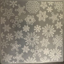 4.75 X 4.75 winter snowflake embossing folder F7