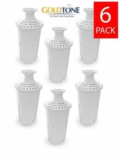 (6) Brita Replacement Charcoal Water Pitcher Filters, Replaces Brita by GoldTone