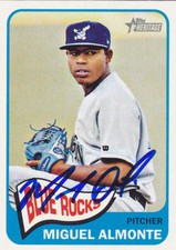 MIGUEL ALMONTE SIGNED HERITAGE MINOR CARD KANSAS CITY ROYALS LOS ANGELES ANGELS