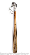 HORSE HEAD LONG HANDLE SHOEHORN - 20" L - NICKEL PLATED