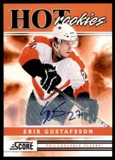 2011-12 SCORE HOT ROOKIES SIGNATURES ERIK GUSTAFSSON AUTO PHILADELPHIA FLYERS