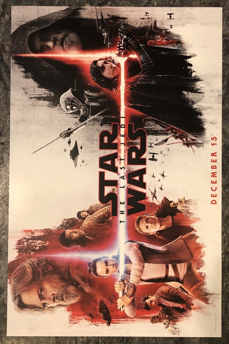 Star Wars: The Last Jedi 2017 Fandango Promo Movie Poster (11x17