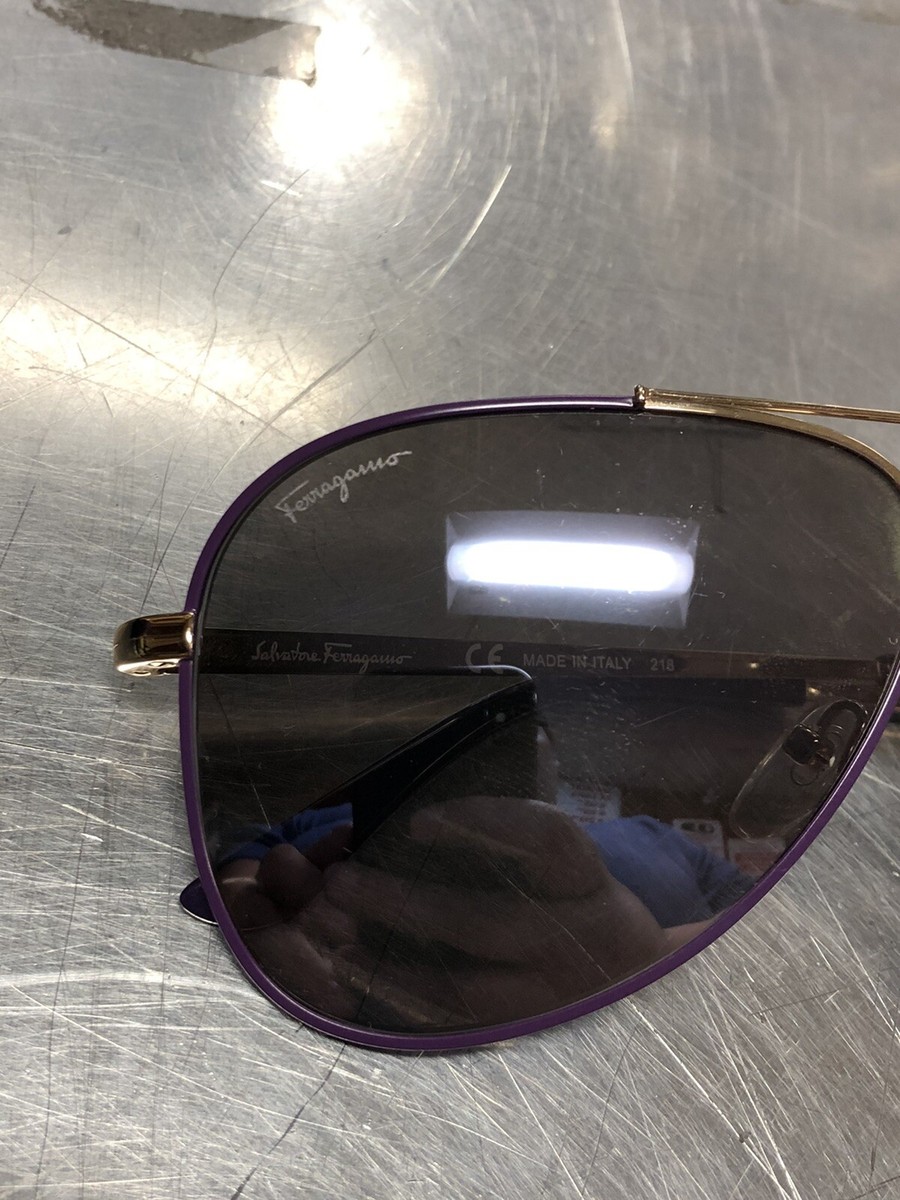 Salvatore Ferragamo Aviator Sunglasses SF131S Gold/Purple | eBay display picture 1