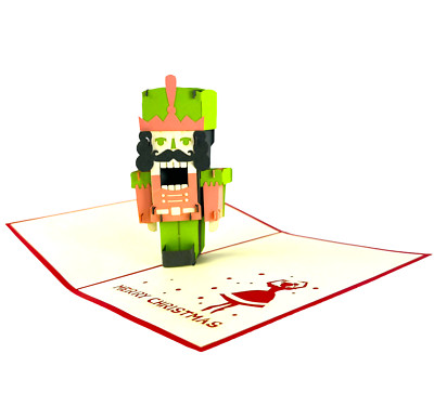 BCWorldwideLtd 3D Popup Weihnachtskarte Nussknacker Solider Merry Xmas Feier