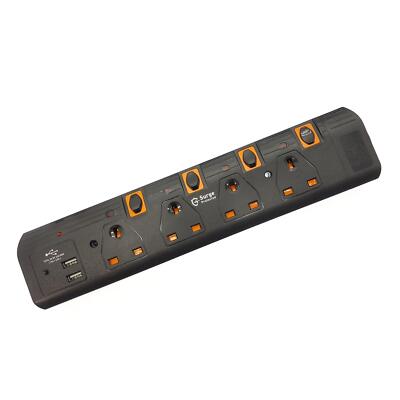 4-Wege 5 Meter individuell geschaltet 2 USB-Anschlüsse, schwarz