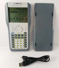 TI-Nspire CAS Algebraic Graphing Calculator With Cover & Cable WORKS GREAT