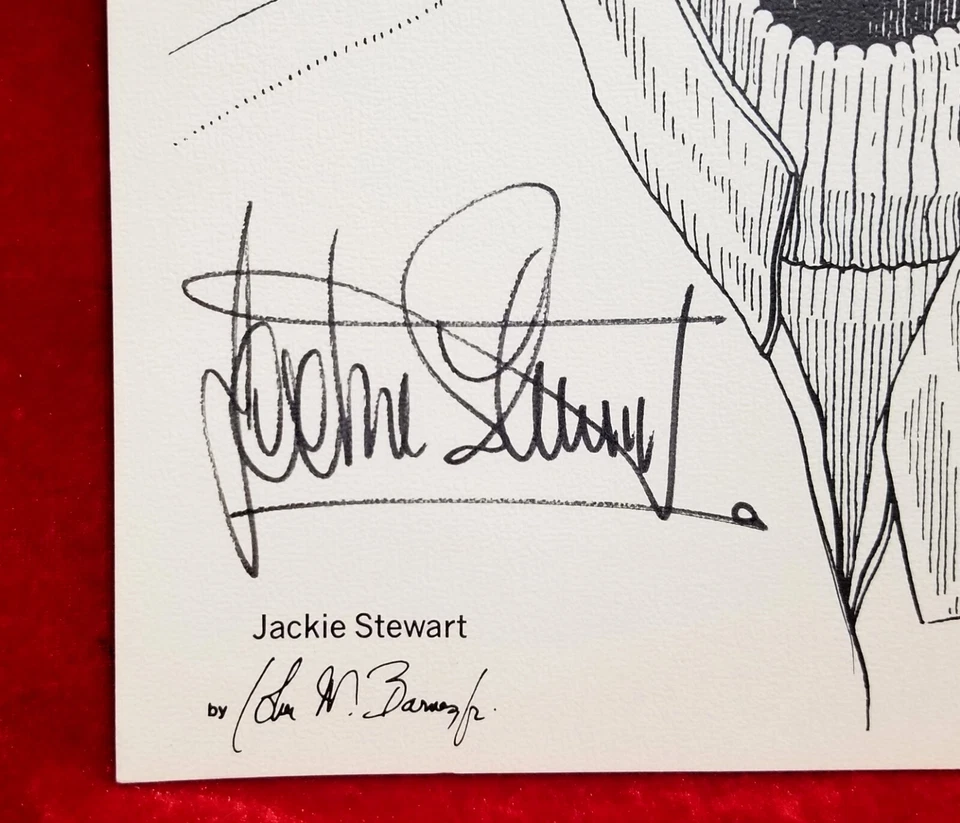 1975 年 JACKIE STEWART FORMULA 1 赛车固特异签名 8 x 10 照片 Litho HOF 70 年代 复古 — 第 2/3 张图片