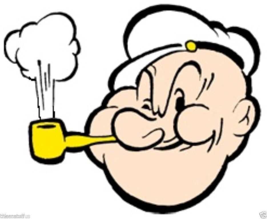 POPEYE THE SAILOR PIPE STICKER DECAL MADE IN USA eBay