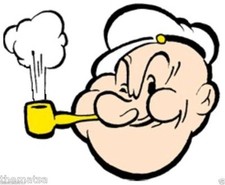POPEYE THE SAILOR PIPE STICKER DECAL MADE IN USA
