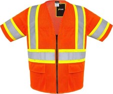 Chaleco de Seguridad Reflectante Alta Visibilidad con Bolsillos Construcción Seguridad Uso