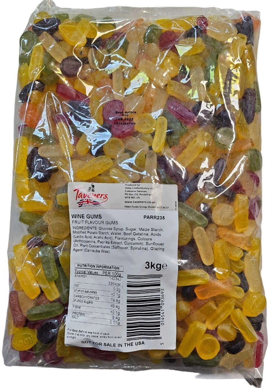 Taveners Wine Gums 3kg Full Wholesale Bag eBay
