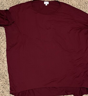 WOMENS LULAROE SIMPLY COMFORTABLE SHIRT/TOP-SIZE LARGE-MAROON