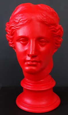 Sculpture Red Venus Aphrodite Greek Art Statue Figurine Goddess Love Beauty 45cm