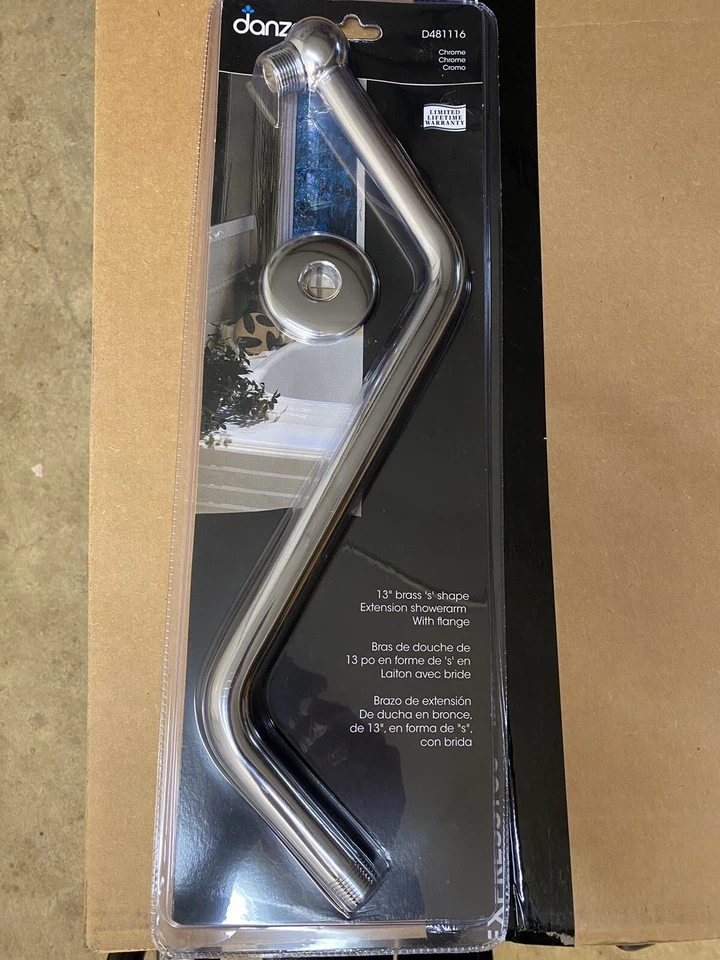 Danze 13” S Shaped Shower Arm With Flange D481116BR - Image 2 of 4