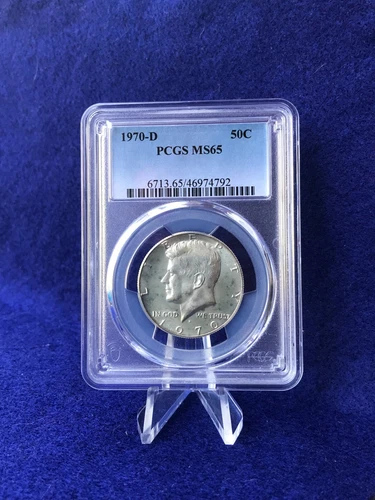 1970-D KENNEDY HALF DOLLAR 50c *KEY COIN* *PCGS MS65 GEM BRILLIANT UNCIRCULATED*