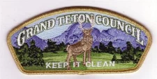 Grand Teton Council 2009 SA-228 Keep it Clean Campaign Csp Mint Cond FREE SHIP