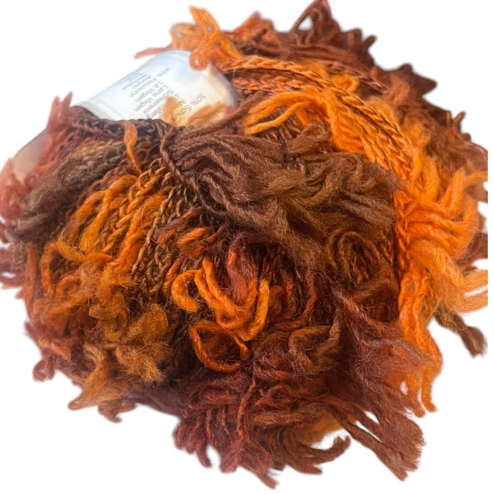 Gedifra CHAPELLO Italian Bulky Wool Yarn | 4221 Brown Orange Rust - Image 2 of 4