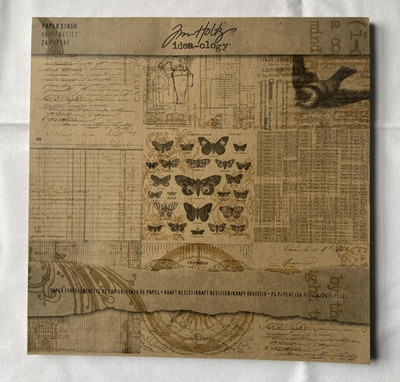 Tim Holtz Idea-ology Paper Stash Kraft Resist TH92918 12x12 Sheets, retired rare