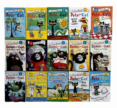 I Can Read! Splat the Cat Pete the Cat Lot 15 Kids Books Readers RL My First-1