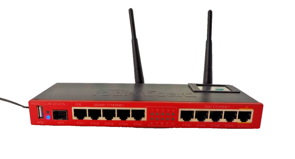 Mikrotik Routerboard RB2011UiAS-2HnD-IN 1*SFP 10*Ethernet Router