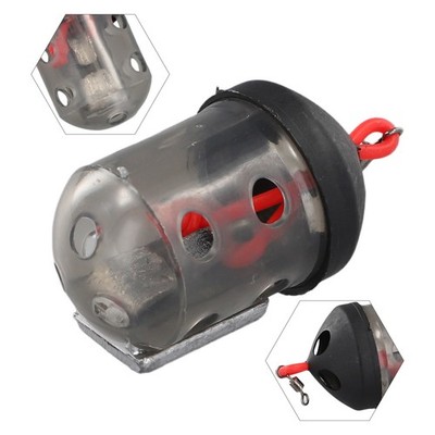Groundbait Korb zum Karpfenangeln Maden Feeder Käfig schwarz transparent grau