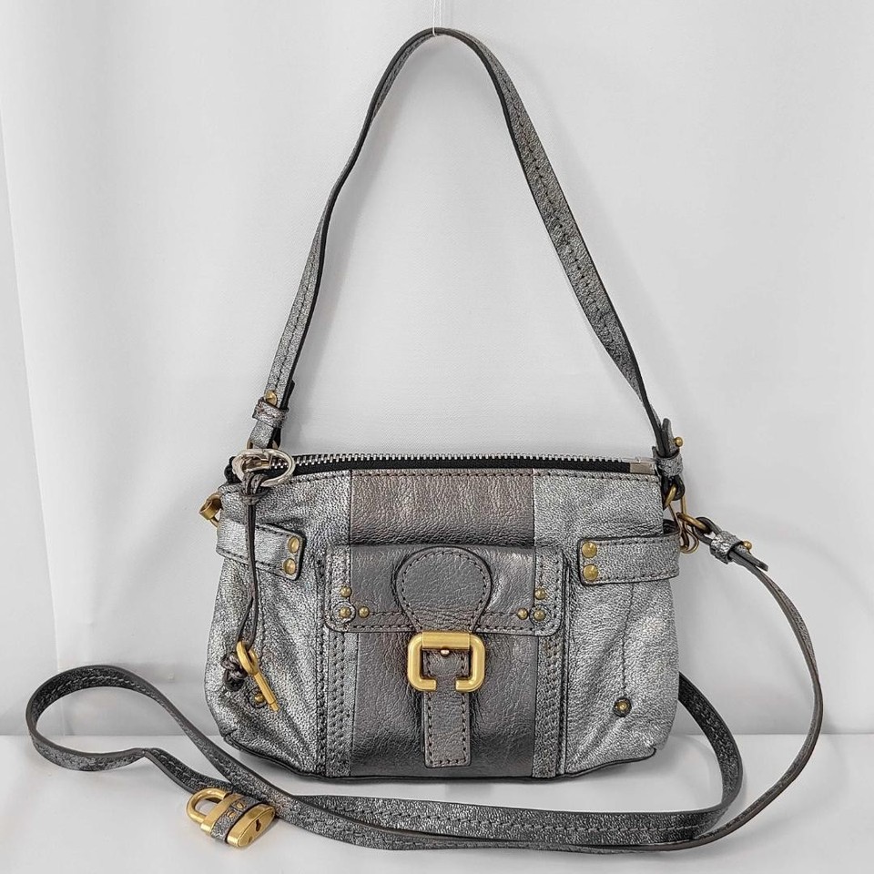 Chloe Paddington 2way Handbag Leather Silver